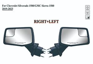 Pair Right+Left Side Mirror Power Heated for 2019 to 2024 Chevrolet Silverado