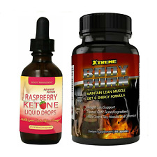 Raspberry Ketone Weight Loss Diet Drops & Xtreme Body Burn Lean Muscle Capsules