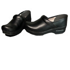 Dansko Professional Women's Clogs Black Oiled Leather Comfort 38 Size US 7.5