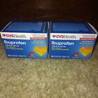 Lot of 2 CVS Health Ibuprofen 200 mg 100 Coated Tablets Expires 02/2025