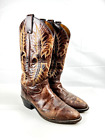 Tony Lama Brown Leather Cowboy Western Boots Women's Size 8 B 7807