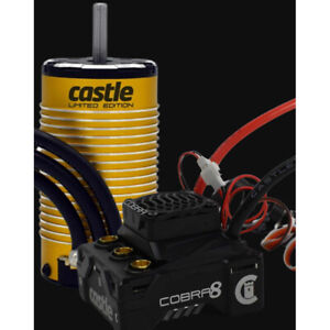 Castle Cobra 8 25.2V ESC w/ 1515-2200Kv V2 Brushless Motor Limited Edition Gold