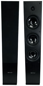 (2) Rockville RockTower 64B Black Home Audio Tower Speakers Passive 4 Ohm