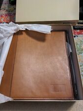 Vintage EMPTY IBM 3 ring binder top grain leather, new old stock, New