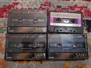 TDK SA 90 High Bias Type II Super Avilyn Cassette Tapes Lot of 3 , 1 Song Ucx 90