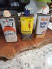 Vintage GULF Lighter Fluid Can, Zippo Can, Robsonol Can lotnof 3