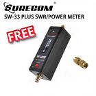 Surecom SW-33Plus Mini RF Power & SWR Meter VHF/UHF 125-525 MHz Tester Counter