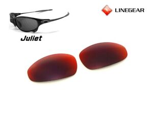 LINEGEAR Red Mirror - Non-Polarized Lens for Oakley Juliet [JU-RM]
