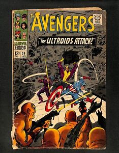 Avengers #36 Ultroids Attack! Black Widow! Marvel 1967