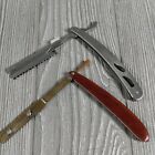 Vintage Set Of Straight Razors One Made In USA Both Take Replaceable Razors One