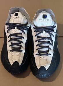 Nike Shox R4 Black & White Racer Running Shoes 104265-129 Mens Size 12