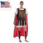 Men Roman Warrior Costume Soldier Adult Halloween Gladiator Party Dress Up