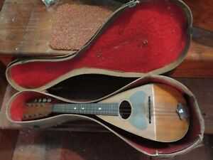 USA vintage antique 1910 Carl Fischer mandolin LYON +HEALEY orig case americana