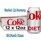Diet Coke Soda 12 fl oz Cans, (24 Pack Cans)
