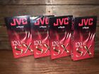 JVC VHS Tapes T-120 SX Blank High Performance New & Sealed LOT OF 4