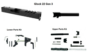 Glock 22 Gen 3 RMR Cut Slide + Barrel + Upper Slide & Lower Parts Kits + Cover