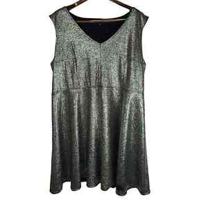 Torrid Foiled Sparkle Skater Sleeveless Dress Size 4XL