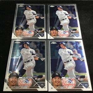 Lot of 4 2023 Topps Chrome #4 Anthony Volpe RC New York Yankees