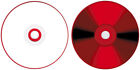 10-Pak WHITE INKJET/RED 52X 80-Min CDR's, Inkjet Hub Top, RED COLORED Bottom!