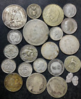 Old WORLD SILVER Coin Lot - 1694-1964 - 22 Silver Coins - Lot #A27