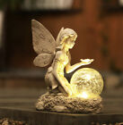 Garden Fairy 6”W X 13”H Ángel with solar light Spring Garden Decorations