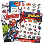 Marvel Superhero Tattoos for Kids Bundle - 50 Pcs Avengers and Spider-Man Tempor