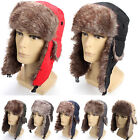 Russian Hat Durable Large Size Faux Fur Cap Solid Color
