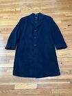 Brooks Brothers Mens Italian Wool Cashmere Overcoat Sz 42S Navy Blue Trench Coat