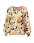Cabi New NWT Island Blouse #6296 Cream multi floral pattern XS - XL Was $99