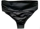 LandsEnd Maternity Size 4 Black Foldover Swim Brief Bikini Bottom Over The Belly