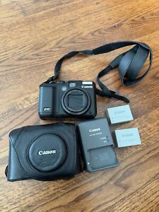 Canon PowerShot G10 14.7 MP Digital Camera + 2 Batteries Charger Carrying Case