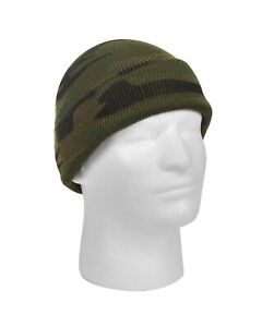 Jungle Woodland Knit Camo Watch Cap Beanie Knit Stocking Hat Winter Tactical