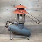 Untested Vintage Bernz-O-Matic Propane Lantern Rare Blue And Red Bernzomatic
