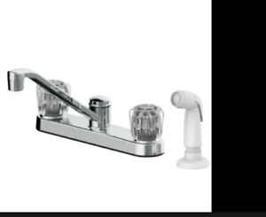 Seasons® Two Handle Kitchen Faucet, With Spray, With Deckplate, 1.8gpm
