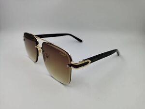 Sunglasses Gold/Brown Pilot Gradient Cartier Sunglasses