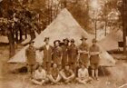 Spanish American War Cabinet Card of Soldiers Camping Training