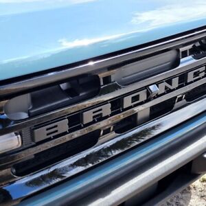 UPR Direct Replacement Grille Letters Compatible 21-23 Ford Bronco Matte Black (For: 2021 Ford Bronco Big Bend)