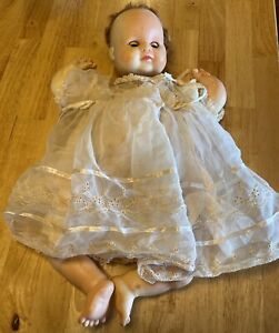 Antique Vintage Doll with Original Clothes Rubber Doll Old Original Sleepy Eyes