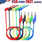 5Pcs 4mm Stackable Banana Plug To Test Hook Clips Test Leads Mini Grabber Cables