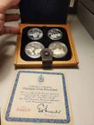 1976 Canada Montreal Olympic 4 Piece Silver Proof Coin Set Case COA JRBX51