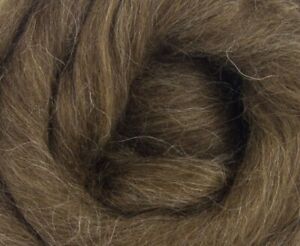Brown Icelandic Wool Top Roving - Spinning Fiber / 1oz