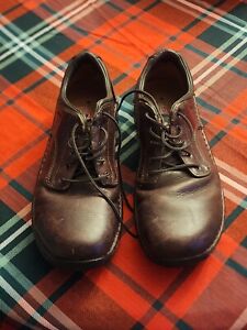 Red Wing 6704 Oxford Brown Leather Steel Toe Safety Work Shoes Mens Sz 9