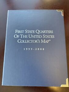 FIRST STATE QUARTERS OF THE UNITED STATES COLLECTOR'S MAP 1999-2008NOT COMPLETE