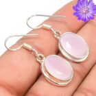 Anniversary Gift For Her Natural Rose Quartz Drop/Dangle Earrings 925 Silver
