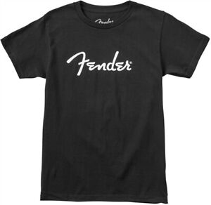 Genuine Fender Spaghetti Logo T-Shirt, Black, S-3XL