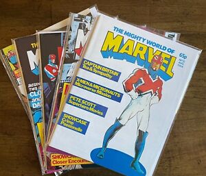 Alan Moore Captain Britain Mighty World of Marvel UK magazine high grade lot
