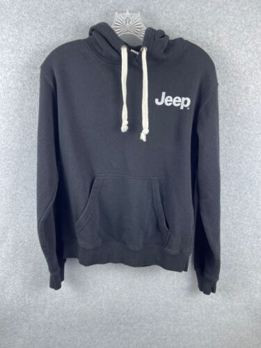 Jeep Hoodie Size S Black Double Sidded Long Sleeve Cars Vehicle Fall Casual