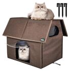 Outdoor Cat House, Upgraded Large Weatherproof Cat Houses for Outdoor/Indoor ...