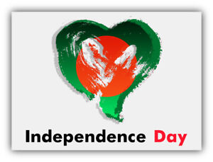 Bangladesh Flag Heart Independence Day Car Bumper Sticker Decal