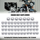 Chrome Crown Engine Bolt Cap Cover For Harley Road Glide King Heritage Softail (For: Harley-Davidson Heritage Springer)
